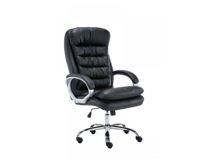 CLP Chefsessel Lederlook schwarz, Schwarz, Metall, 68x116x77 cm, Büromöbel, Bürostühle, Chefsessel