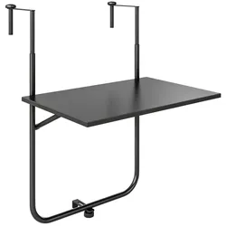 BALKONHÄNGETISCH, Schwarz, Metall