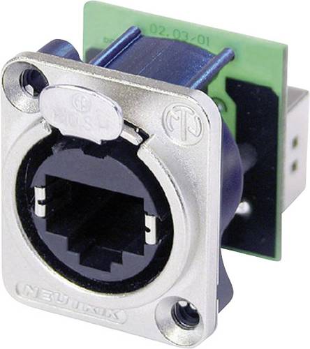 Neutrik NE8FDP RJ45 Datensteckverbinder etherCon D Serie NE8FDP Buchse, gerade NE8FDP Pole: 8P8C Nickel 1 St.
