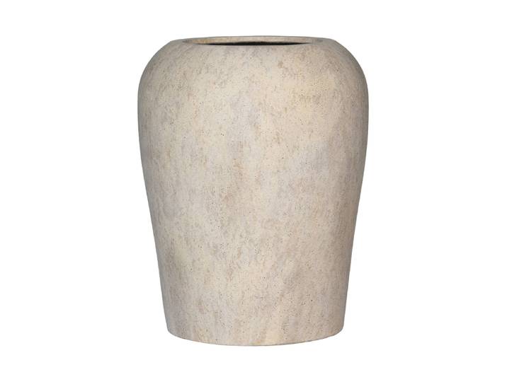 Hochwertiger In-/Outdoor Blumentopf „Mineral Lena“ Travertine Beige Ø 53 x 70 cm Pottery Pots