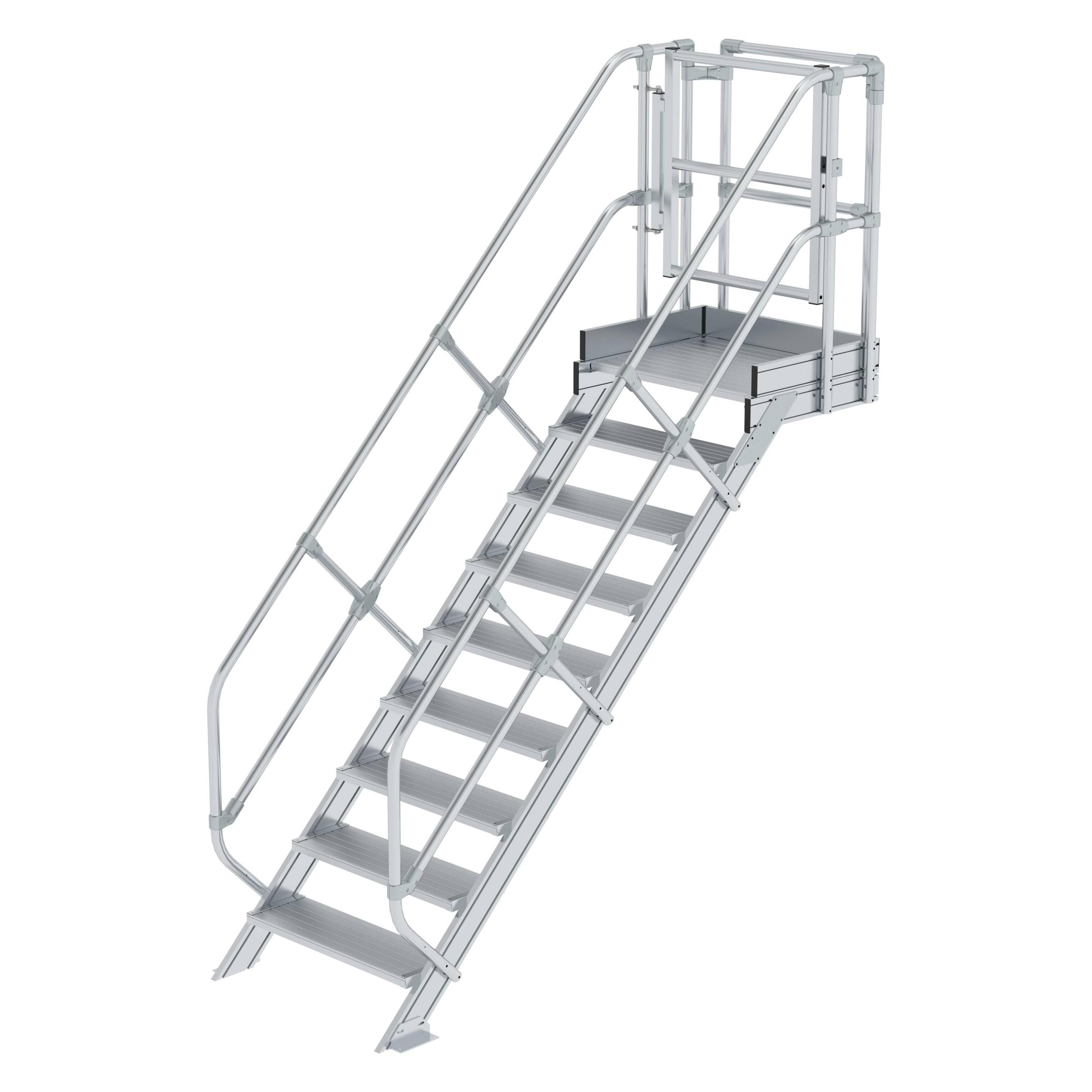 Günzburger Treppen-Modul Aluminium geriffelt 9 Stufen (Gerüst) (632309)