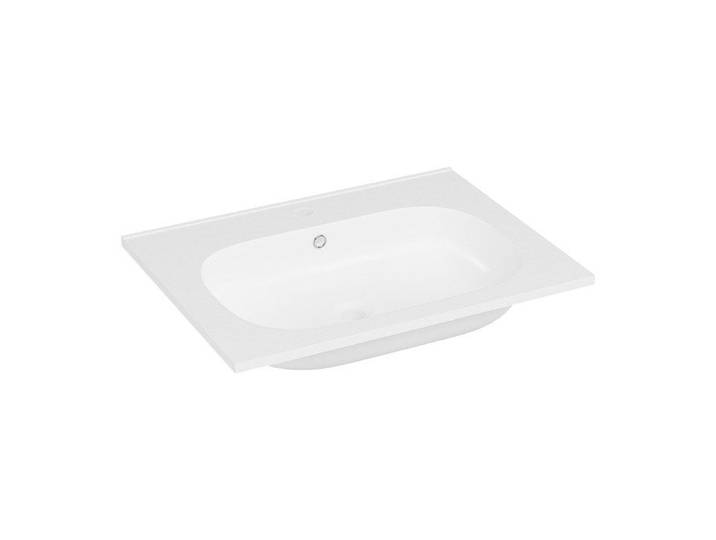 Vasque à encastrer en résine effet pierre - Blanc - L60 x l46 cm - OKIWA