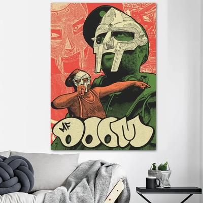 Inspire Select MF DOOM Inspired Album Cover Canvas Wall Art HD Music Poster For Room & Office Decor z1 15.75 23.62 In