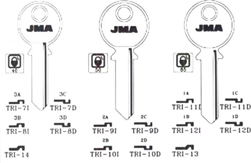 Jma Llave Virgen Para Cerrajería Profesional Gris Talla Única Unisex
