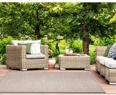 Liora Manne Lush Decor Orly Texture Indoor/Outdoor Rug