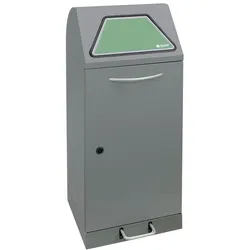 Abfalltrennung Modul-Vario 75, graualu-struktur, ProSlide-System, 75 Liter, Trethebel