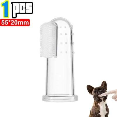 Inspire Essentials Silicone Pet Finger Toothbrush For Dogs And Cats Soft Dental Cleaning Brush 1