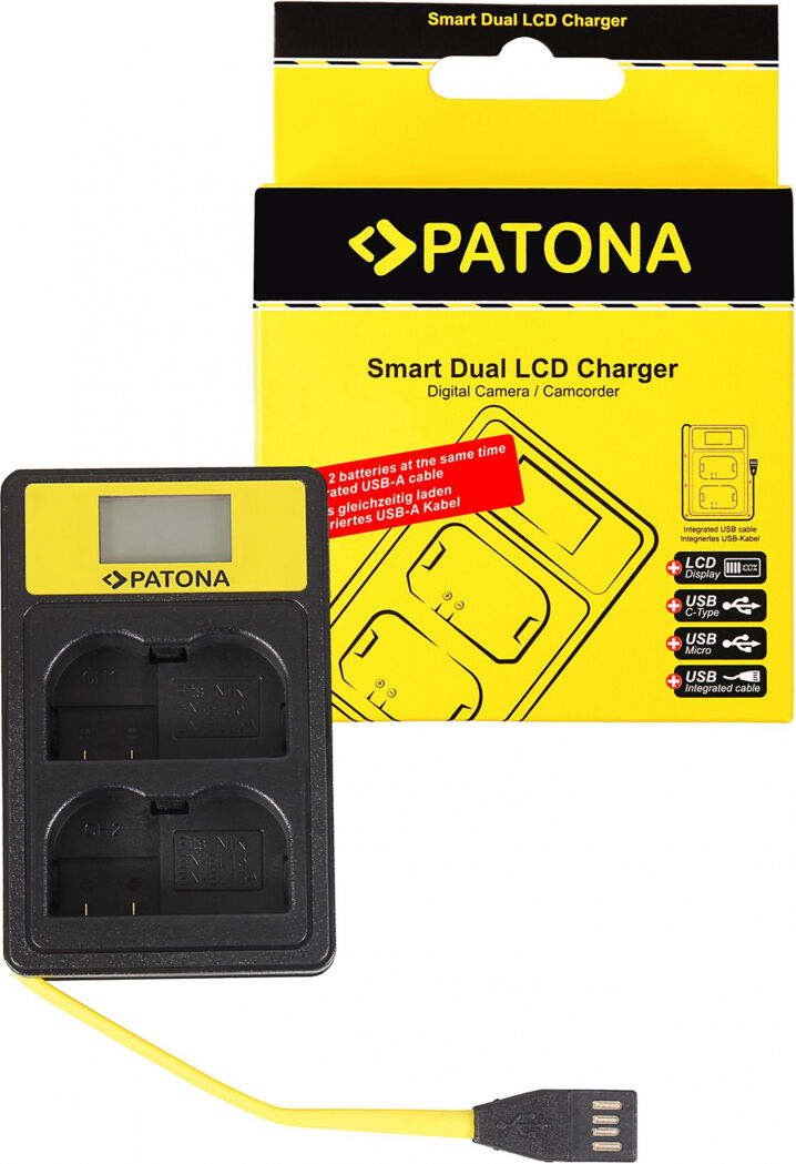 PATONA Chargeur USB Smart Dual LCD pour Nikon EN-EL15