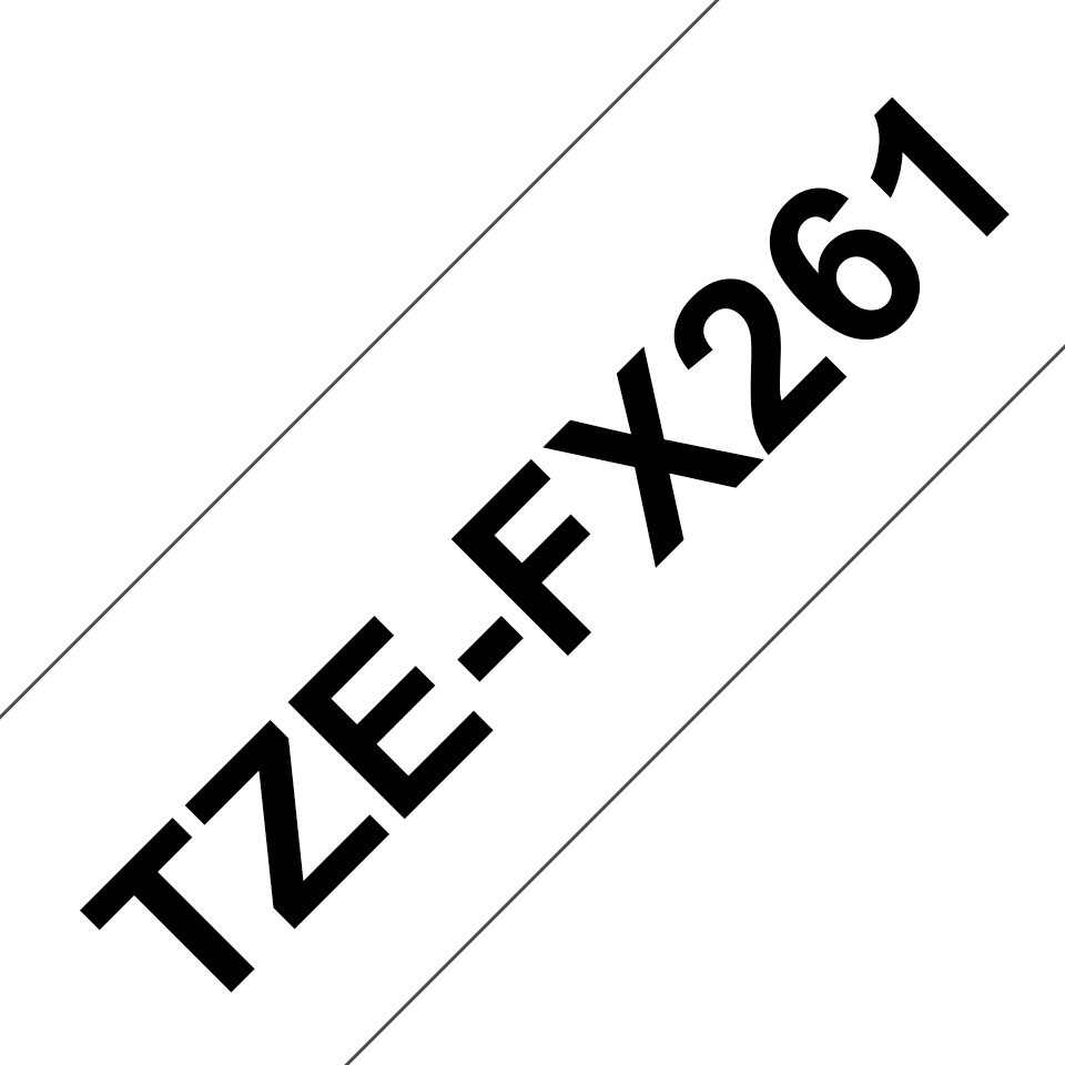 Brother TZEFX261 Labelcassette 36mm Wit/Zwart
