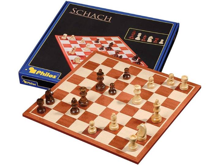 Philos Schaakset 45mm - Schaakspel - Houten stukken