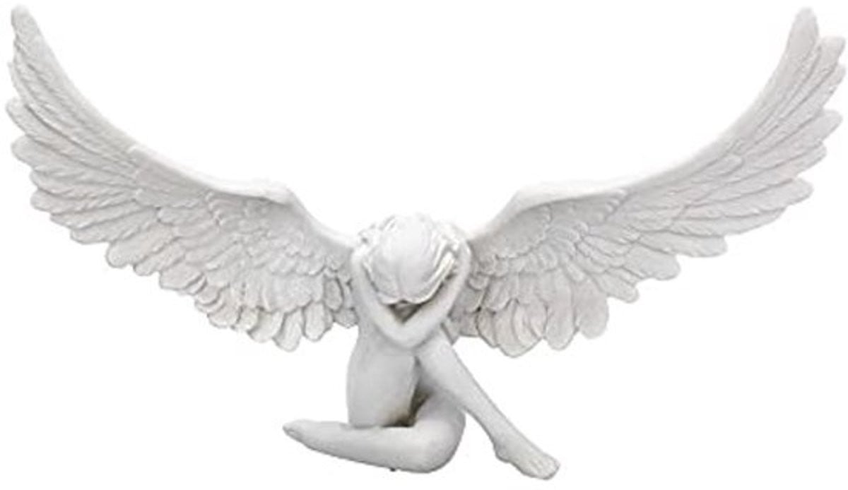 Hemelse Engel Beeldje 36cm - Elegante Decoratie voor een Spirituele Sfeer