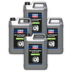 4x Bremsflüssigkeit LIQUI MOLY 21163 DOT 5.1 Bremsflüssigkeit Kanister 5 Lit