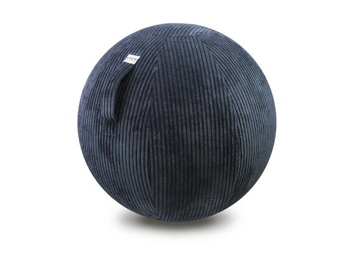 Sitzball VLUV Vlip Ø 60-65 cm , blau (dunkelblau), B:65cm H:65cm T:65cm, Polyester, Bälle, Sitzball