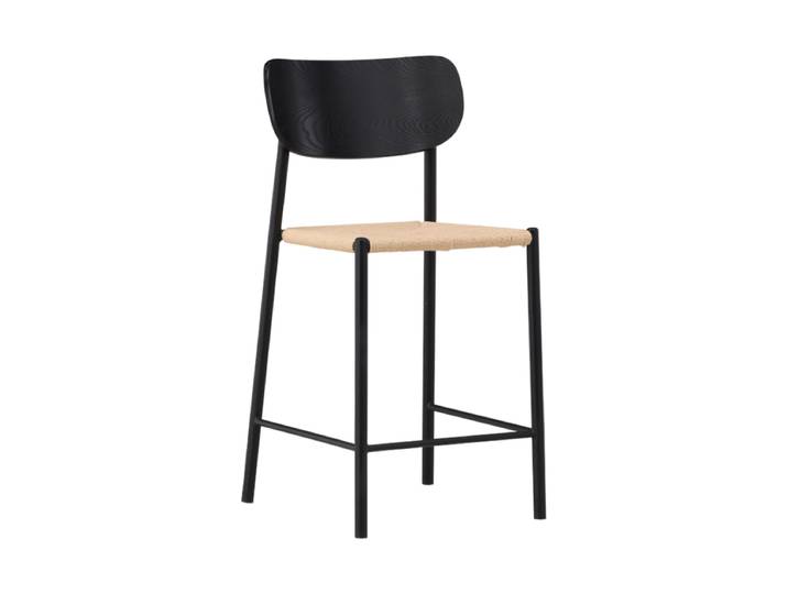 Design Barstuhl „Polly“ Schwarz/Beige VE DESIGN