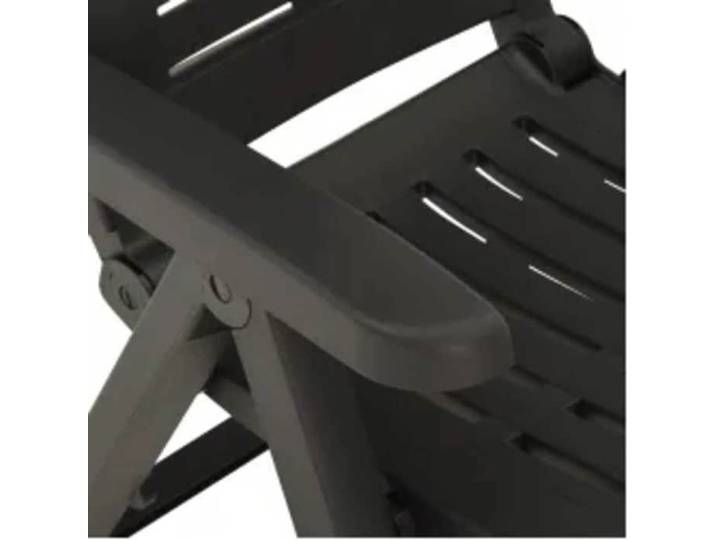 Mode Chaises inclinables de jardin CHEZ YIYI Set de 2 Fauteuil de relaxation élégant Plastique Anthracite 59x67x106cm _1349