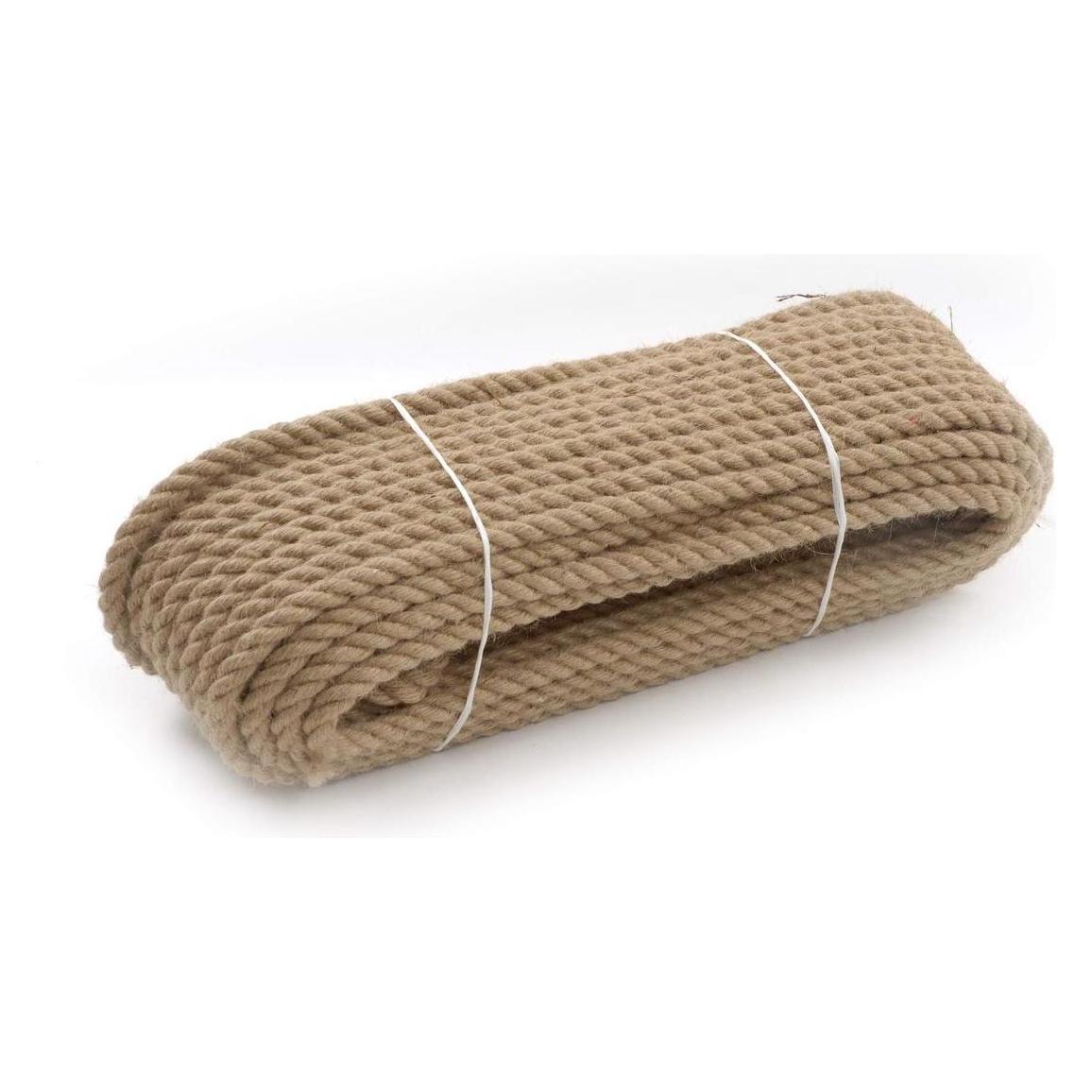 Linotech Juteseil tauwerk Jute Jutegedrehtes Seil Natürliche Segel Hersteller Dekorativ Langlebig 3-schäftig (15 m) (24917892)