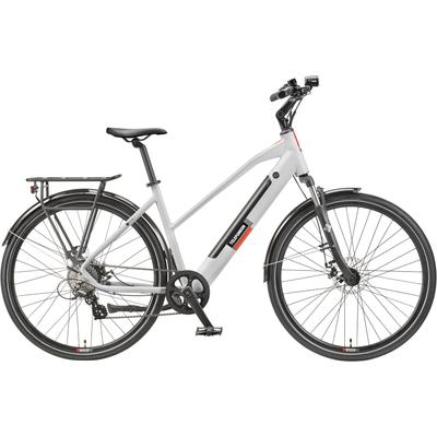 E-Bike TELEFUNKEN "E-Trekking Expedition XT490 Damen" Gr. 48, schwarz (kreide, schwarz), Elektrofahrräder, 48cm, 28 Zoll (71,12cm), Pedelec, Elektrofahrrad, Damen, innerhalb StVZO, 28 Zoll