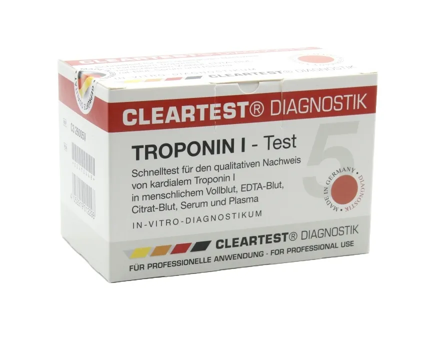 Servoprax GmbH Cleartest Troponin I Kassetten-Schnelltest mit Pufferlösung 5 Tests C3 26005V