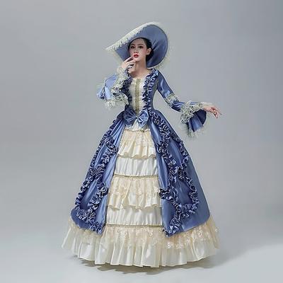 cinderella vintage prinzessin kolonialzeit kleid rokoko viktorianischen vintage cosplay performance party halloween 3/4-ärmel maxi halloween