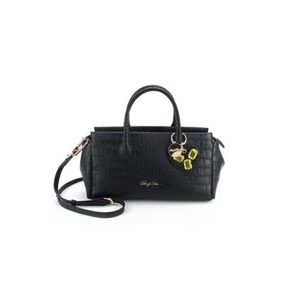 Tragetasche MARILYN MONROE "DOROTHY CROCO MEDIUM DOUBLE HANDLE BAG Damen", Damen, Gr. B/H/T: 18cm x 16cm x 18cm onesize, schwarz, Polyurethan, Taschen, Tragetasche Damen, Shopper, Einkaufstasche, Fashion, Lifestyle, Sale