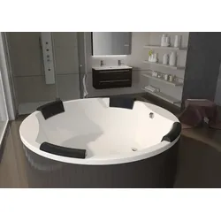 RIHO Colorado Badewanne, rund, Einbau, 2-Sitzer, 180x53cm, 440 Liter, weiß, B038001005