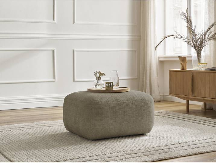 Pouf DENISE tissu texturé