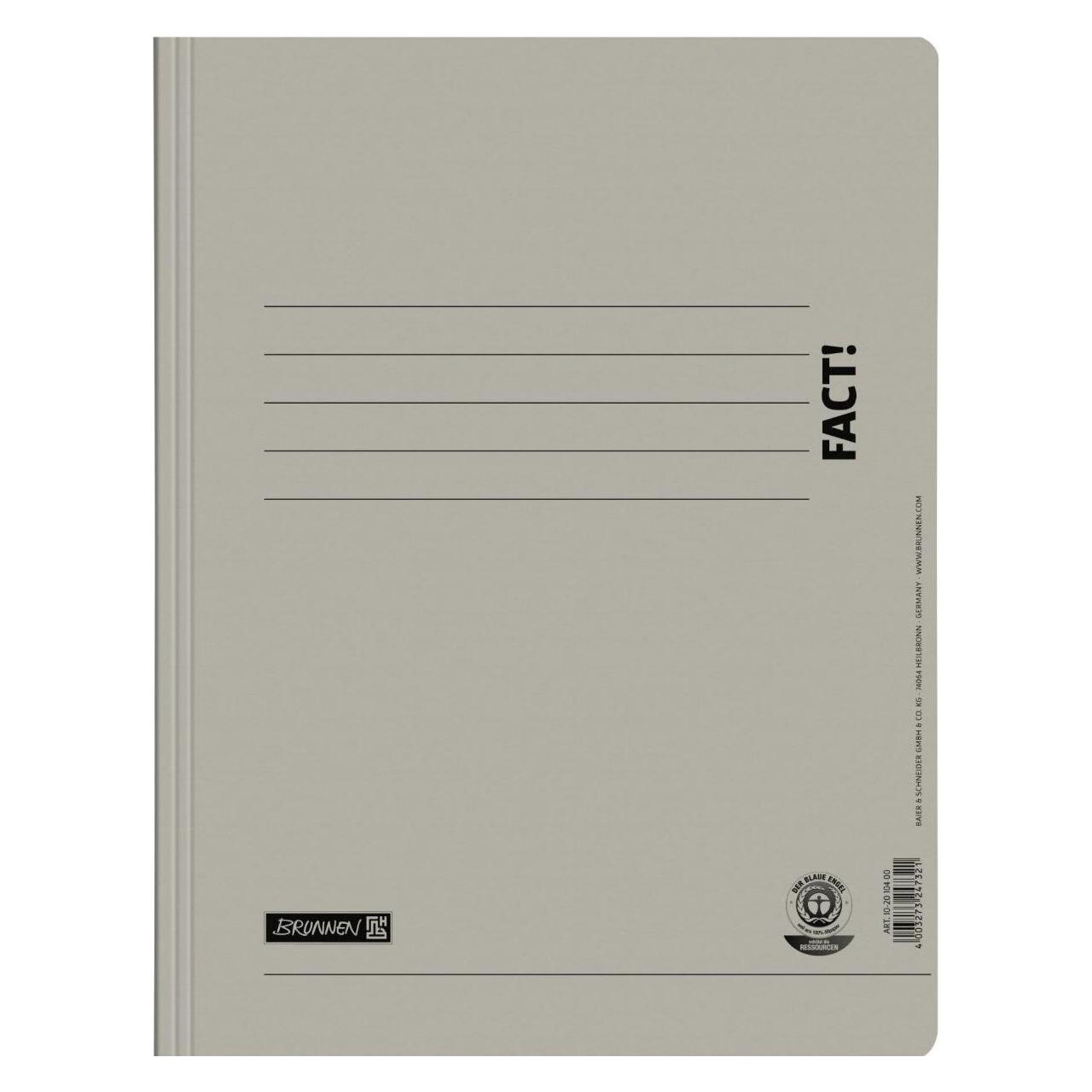 Brunnen Schnellhefter Fact! A4 Recycling grau (A4, 1x) (102010480)