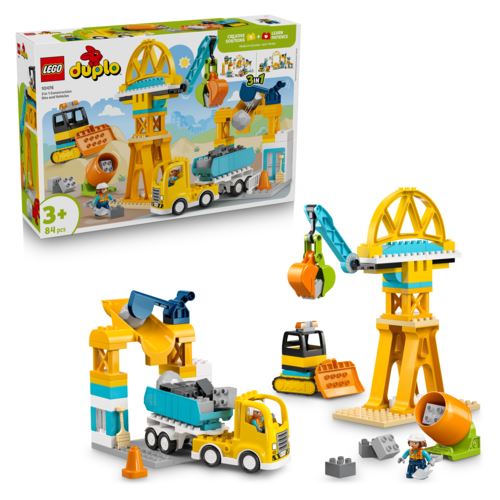 LEGO DUPLO 10476 Town Baustelle mit Baufahrzeugen - 3-in-1-Set
