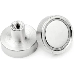 5x Supermagnete, Magnet, Topfmagnet mit Gewindebuchse (5x)