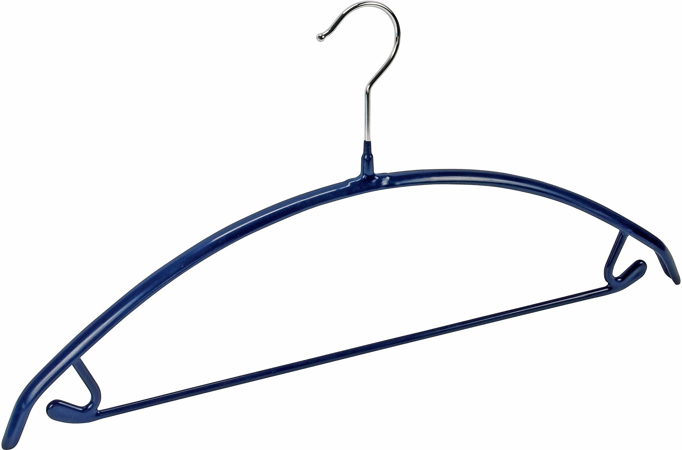 Kleiderbügel WENKO "Combi", blau, B:42cm H:21,5cm T:1,2cm, Kunststoff, Metall, Kleiderbügel, Kleiderbügel blau Einheitsgröße