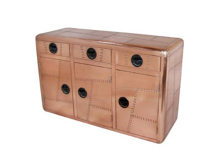 Luxury-Park-Direct Kommode Sideboard aus Aluminium edle Kupferoberfläche ein Einzelstück.Luxury P