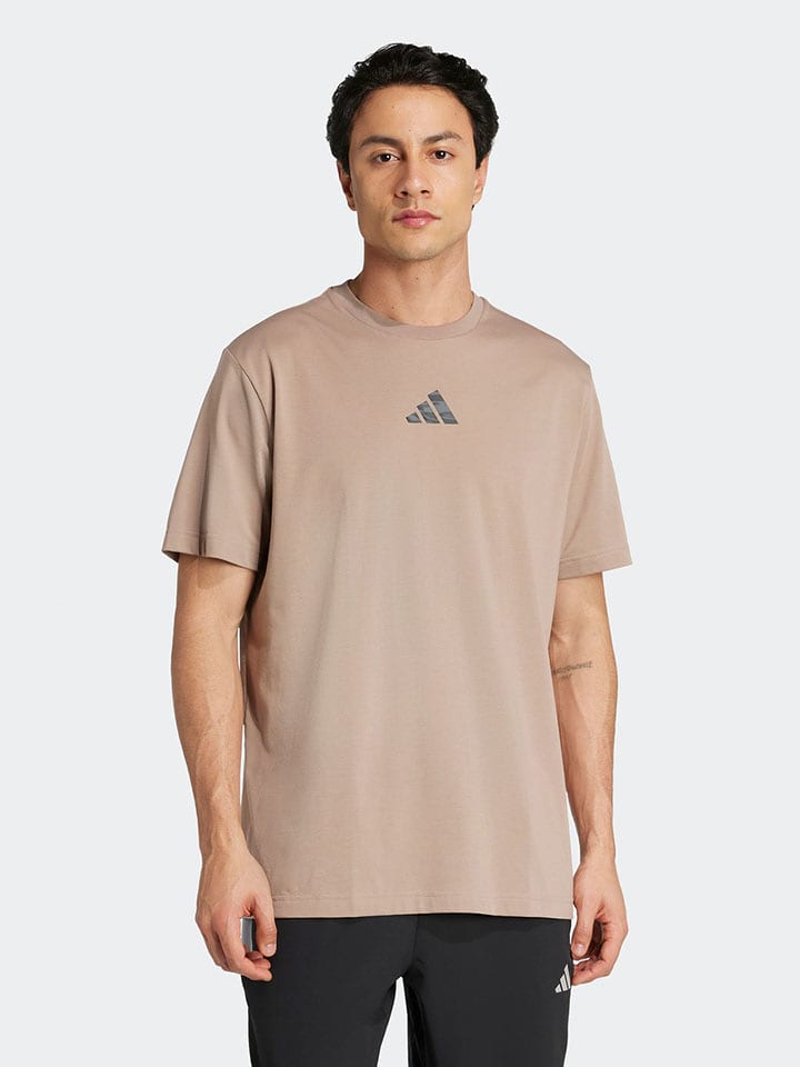adidas Trainingsshirt in Beige - L