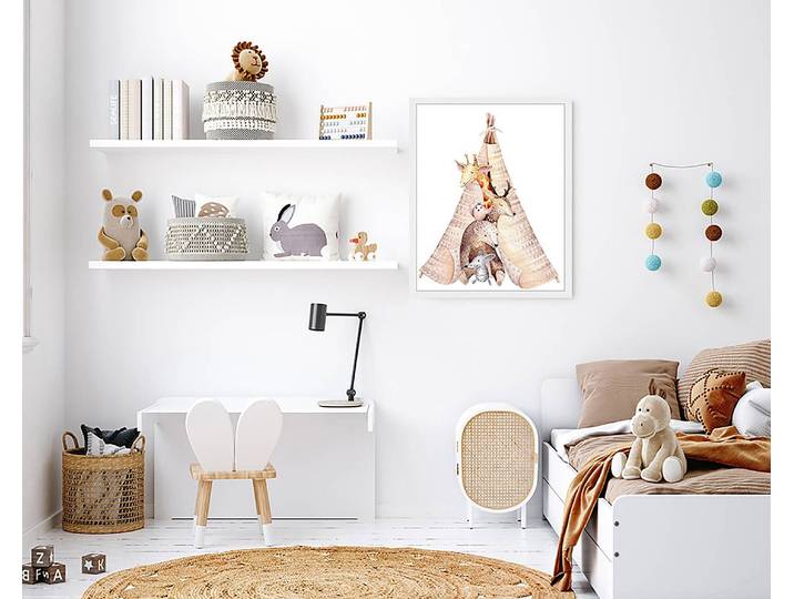 Tableau déco Cute Friends 43 x 53cm Multicolore