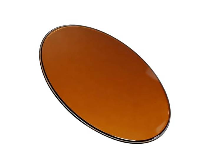 Teefarbenes, Gehärtetes Glass, Runde Glasplatte, Dicke, Abgeschrägte Und Polierte Kante, Couchtisch Aus Gehärtetem Glass. 42CM,45CM,50CM,58CM,60CM,68CM,80CM(7OCM (28IN))