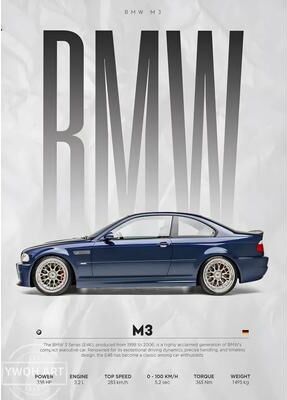 Inspire Essentials Black Racing Cars Canvas Wall Art Modern Car Poster 11