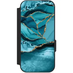 Nivocase Klapphülle für Google Pixel 9a Handyhülle aus Kunst Leder NIVOflip schwarz Edelstein Glitzer Look (Google Pixel 9a), Smartphone Hülle, Schwarz