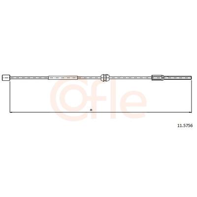 COFLE Seilzug, Feststellbremse 115756 vorne für Opel