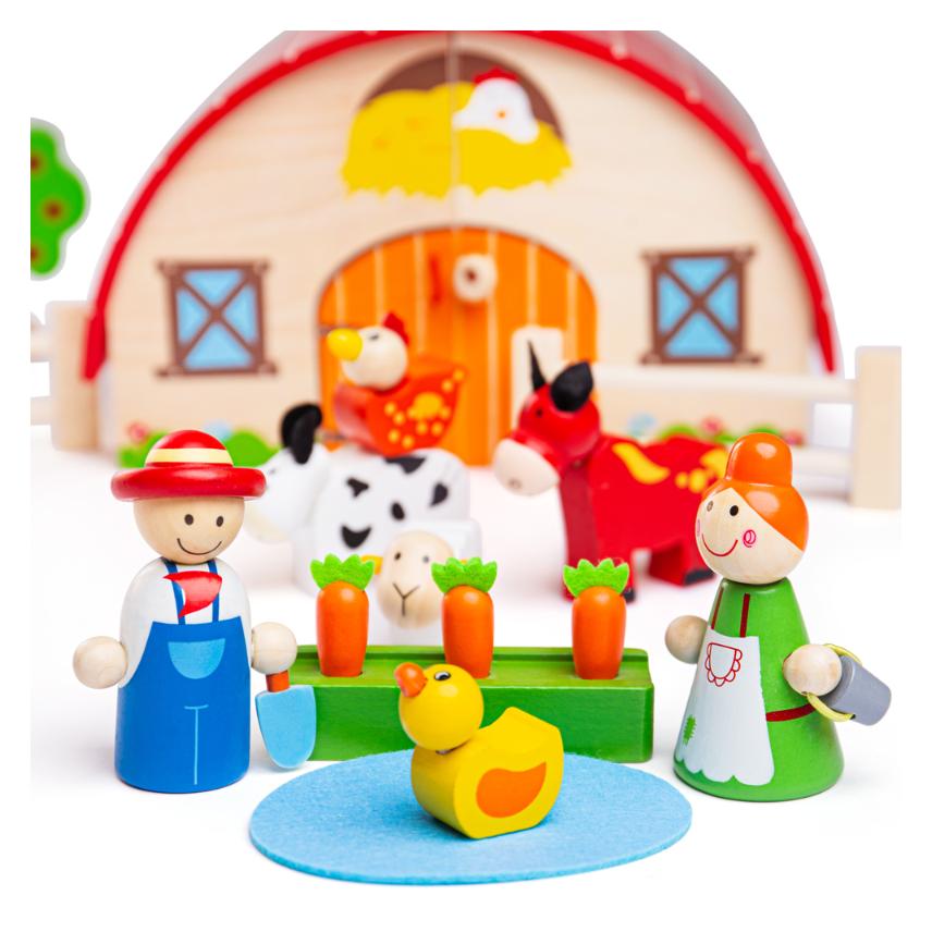 Bigjigs Toys Farm im Koffer / ab 3 Jahren (BJ684)