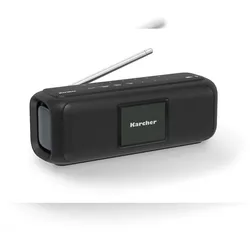 Kärcher Karcher DAB Go tragbarer Bluetooth Lautsprecher & Digitalradio DAB+ / UKW Radio mit 2,4` Farbdisplay/ 5 Watt Stereo-Sound