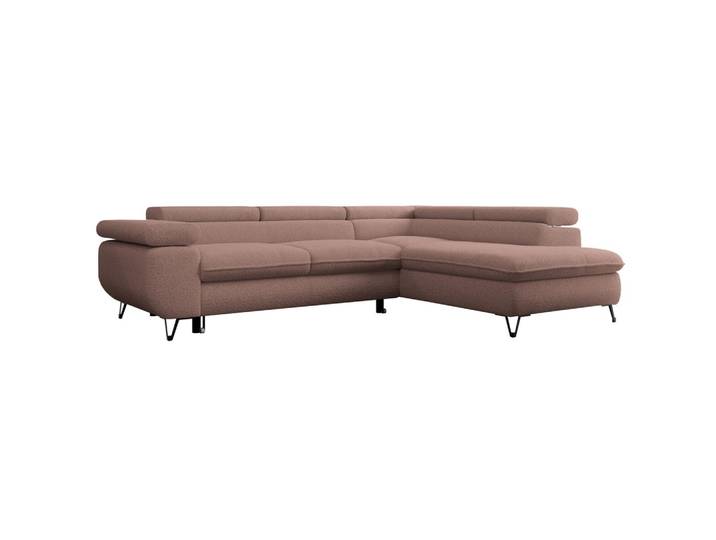 ECKSOFA PEDRO L Rosa Boucle - Rechts Seite
