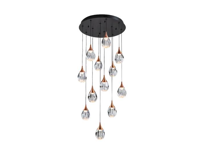LED Design Galerielampe „Corina“ mit Fernbedienung Schwarz, Kupfer Schuller
