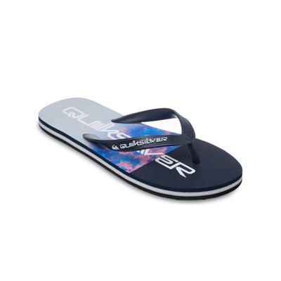 Sandale QUIKSILVER "Molokai Stripe", Herren, Gr. 11 (44), blau (nebulas blau fade reflexion), Obermaterial: 100% Synthetik, Futter: 100% Synthetik, Laufsohle: 100% Schwammgummi., Schuhe Sandale