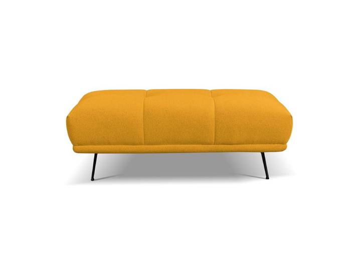 Pouf GIOVANNI tissu raven jaune