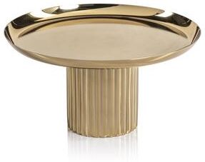 Zodax Stassi Polished Stainless Steel Footed Cake Stand