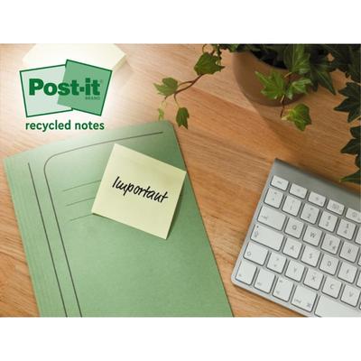 Post-it® Recycling/653-1T, gelb, 38x51mm, Inh. 24