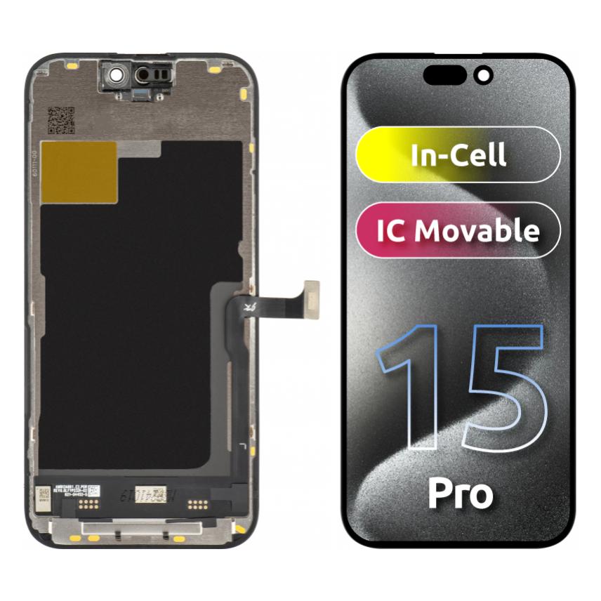 JK Display Unit für iPhone 15 Pro, In-Cell Version, Schwarz (Display, Apple iPhone 15 Pro) (58015990)