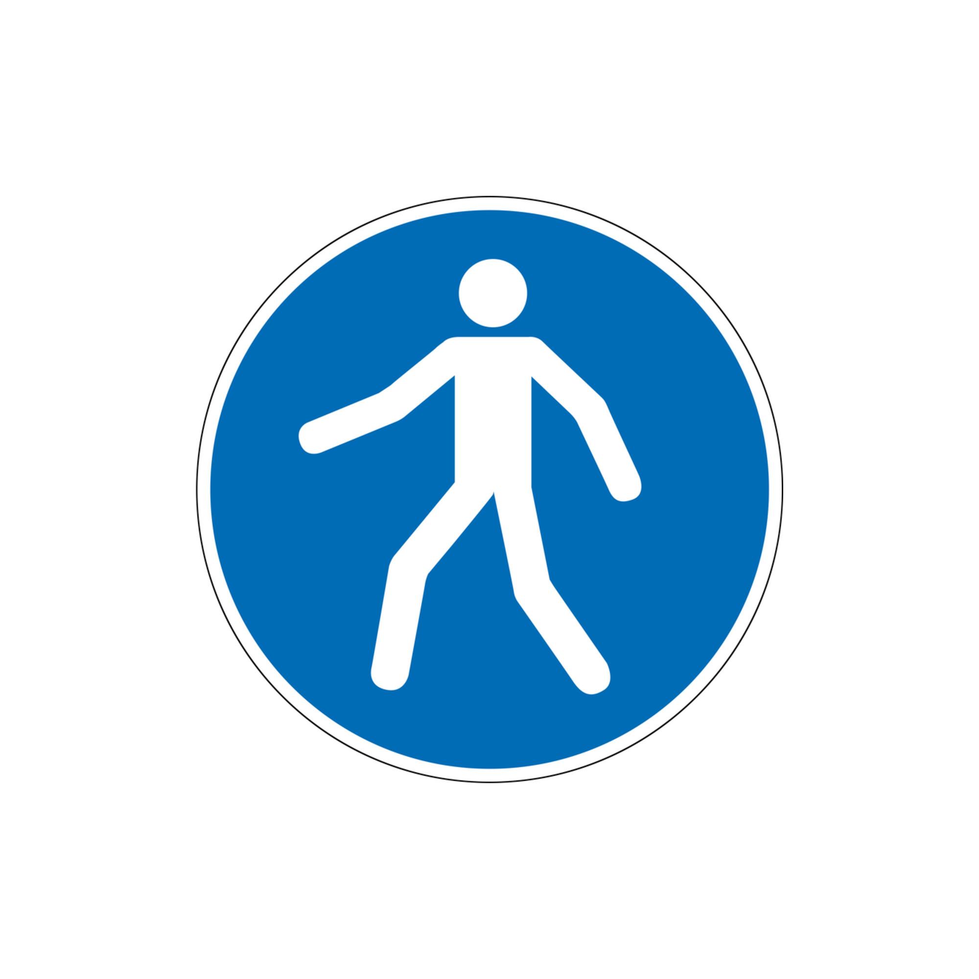 Eichner Gebotsschild Fußgängerweg benutzen, O D 31,5 PVC (9225-11030-031)
