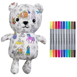 Eat Sleep Doodle Teddybär mit 10 Märchenmarkern (25 cm)