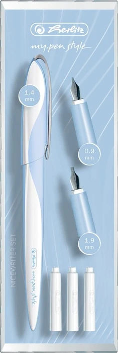 Herlitz my.pen style Kalligraphisches Stiftset, hellblau
