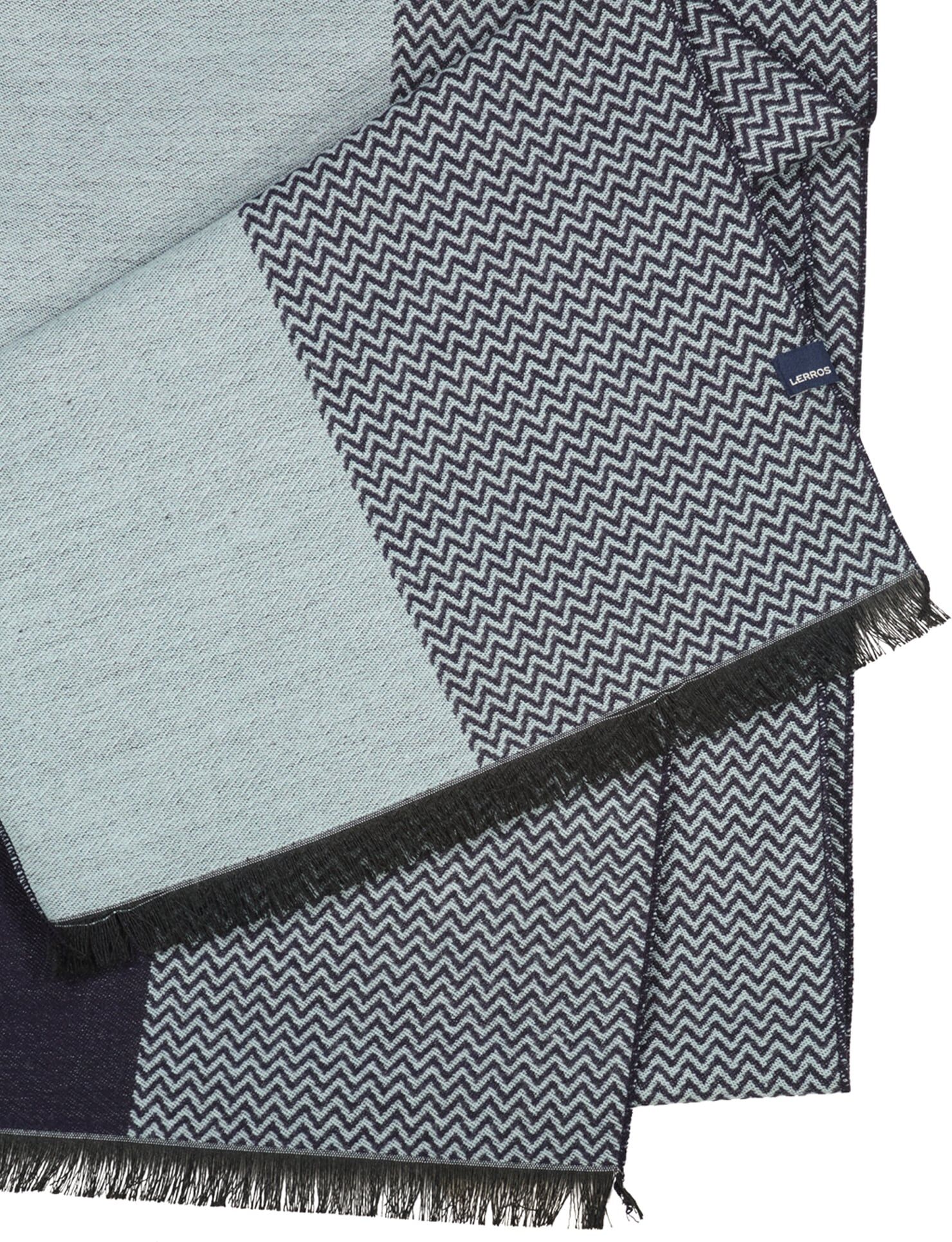 Schal LERROS "Webschal in auffälliger Zweifarb-Optik aus Mischgewebe", Herren, grau (misty blau), Viskosemischung, Modetücher Schal